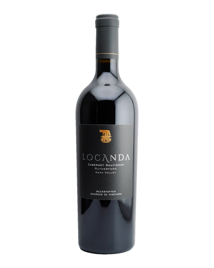 A bottle of 2021 Locanda Estate Beckstoffer Georges III Cabernet Sauvignon, Napa Valley, California.