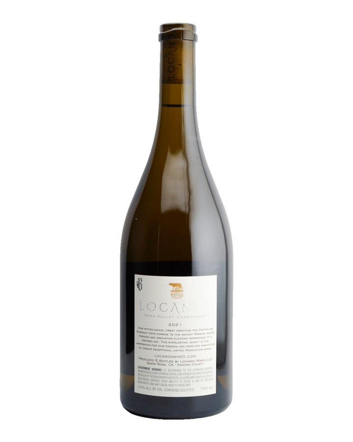 Bottle of Locanda Estate Chardonnay Beckstoffer Carneros Lake Vineyard, Sonoma Valley, California 2021