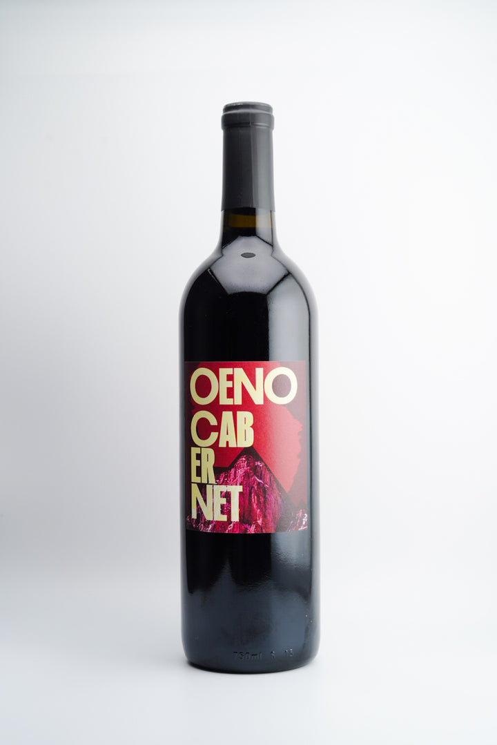 A bottle of 2021 Oeno Cabernet Sauvignon wine from Russian River Valley, California.