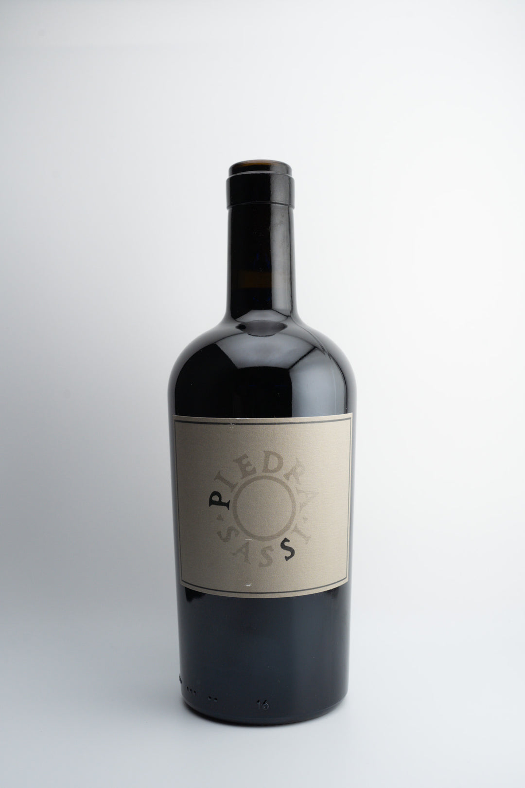 A bottle of 2021 Piedrasassi 'PS' Syrah wine with a label that includes the brand name and 'Santa Barbara County, California'.