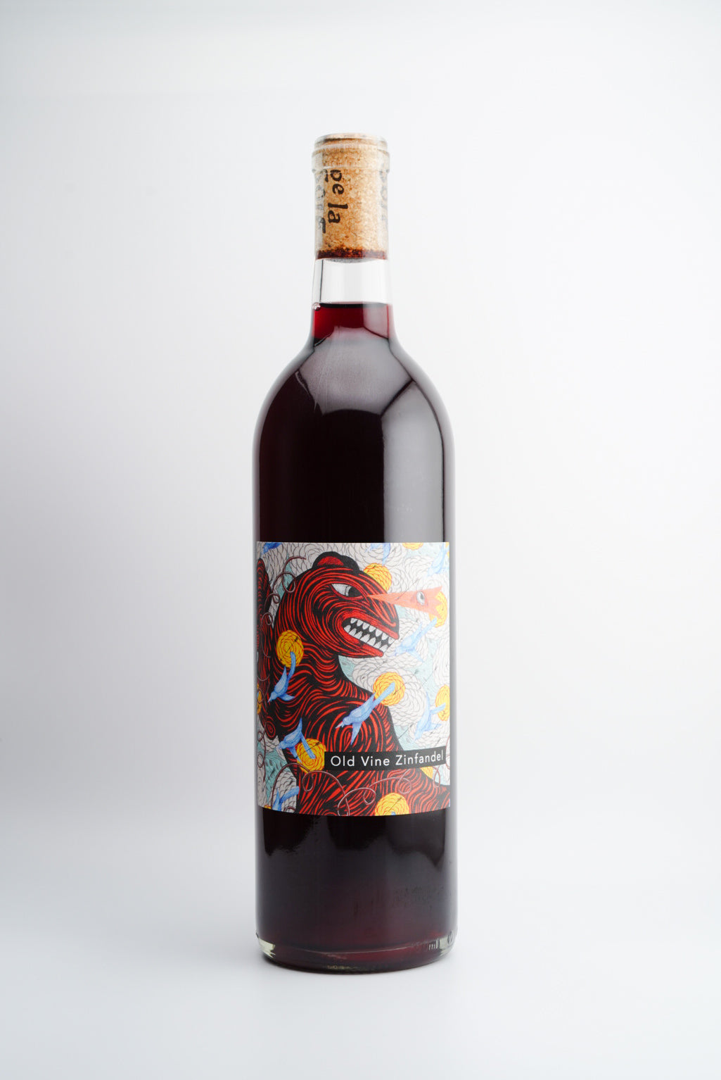 This image features a bottle of the 2022 Deux Punx Old Vine Zinfandel from Central Coast, California. The wine bottle, with a capacity of 750ml, displays an alcohol volume of 14%.