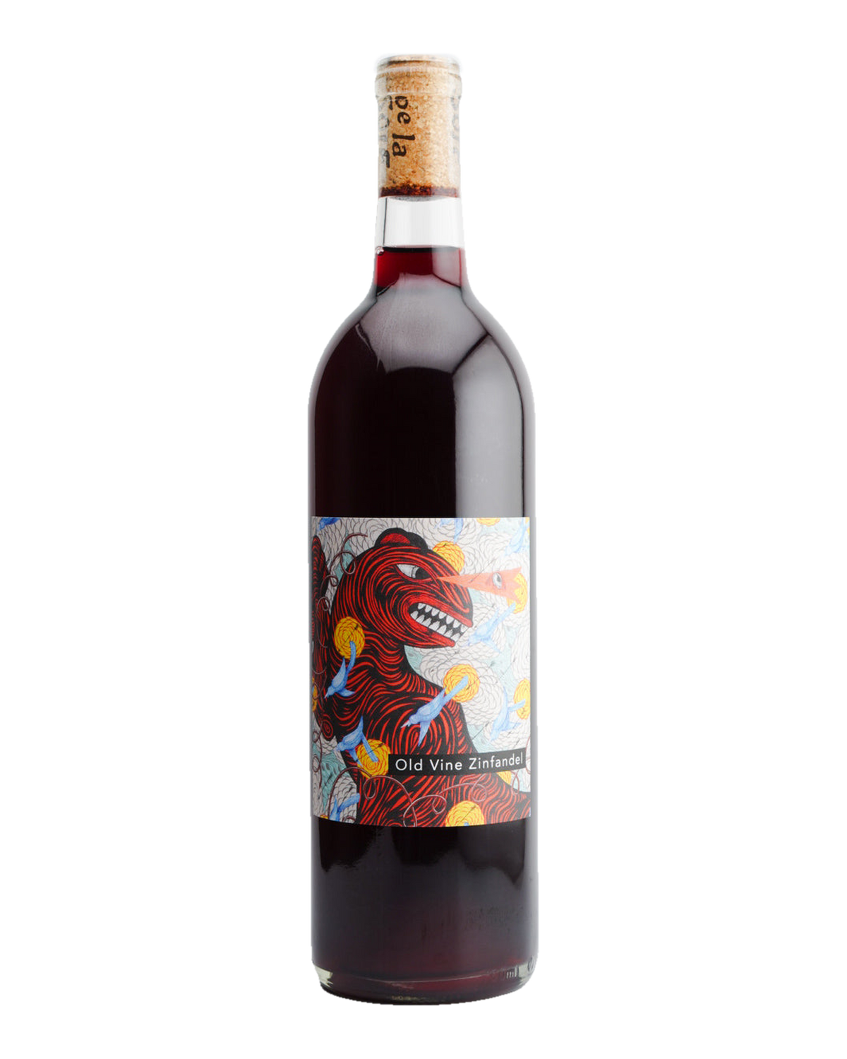 This image features a bottle of the 2022 Deux Punx Old Vine Zinfandel from Central Coast, California. The wine bottle, with a capacity of 750ml, displays an alcohol volume of 14%.