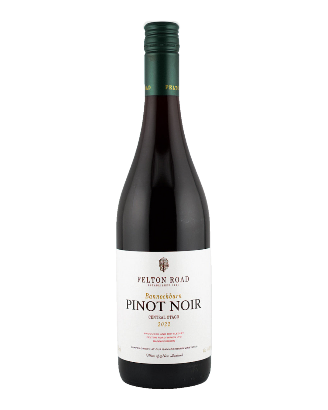 Bottle of Felton Road Pinot Noir wine