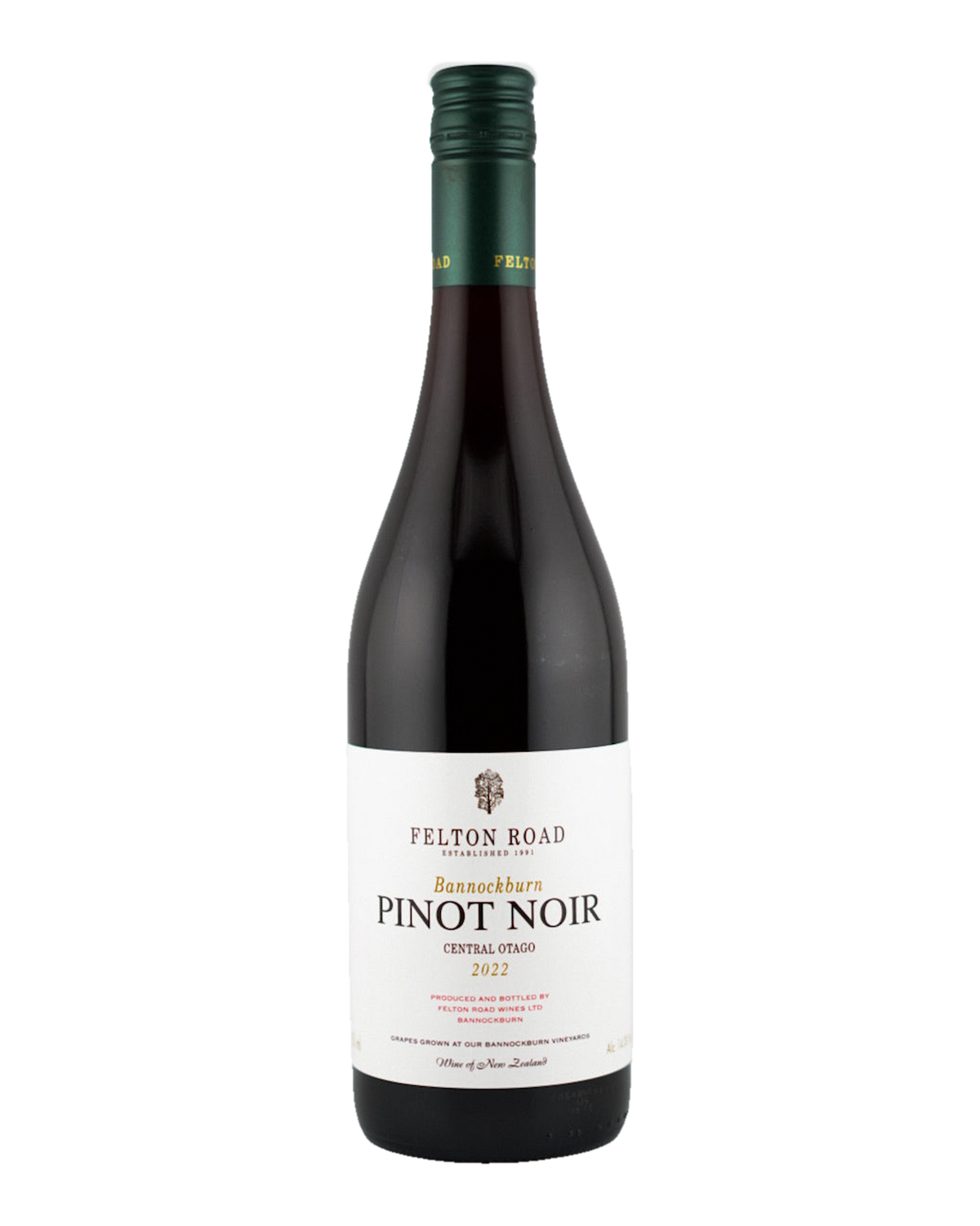 Bottle of Felton Road Pinot Noir wine