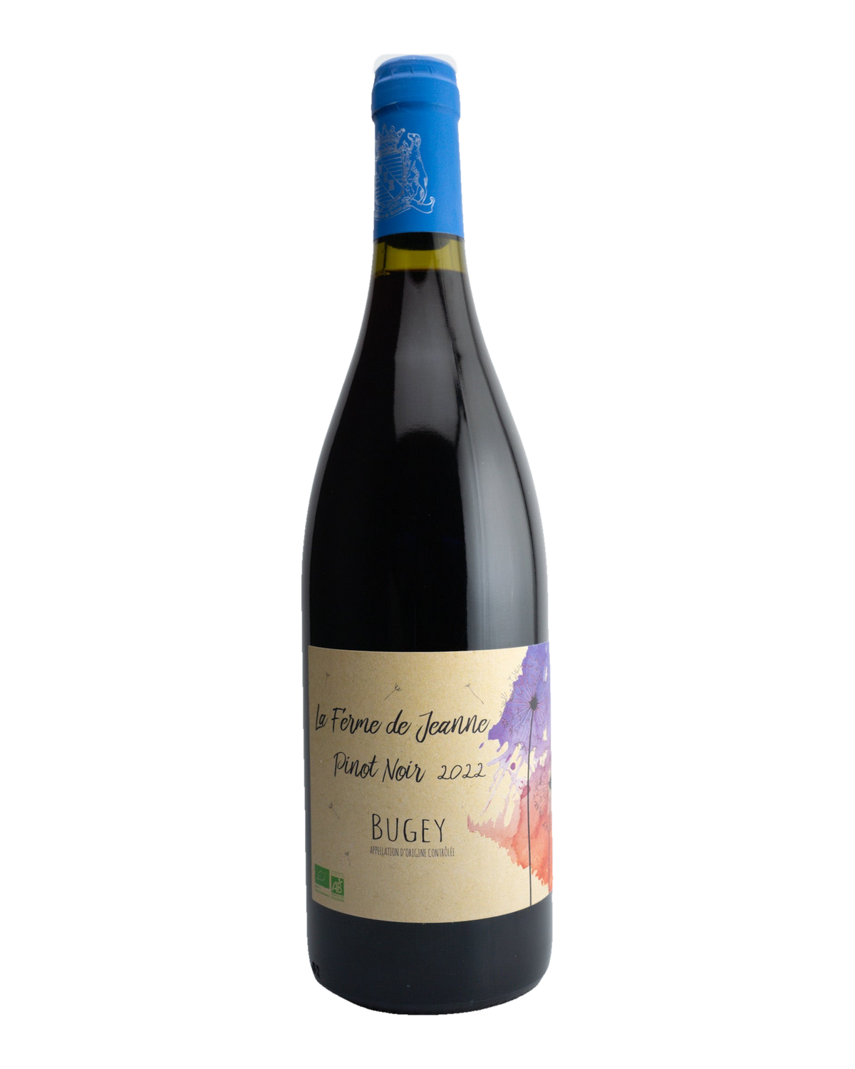 Bottle of La Ferme de Jeanne Pinot Noir, Bugey, France 2022