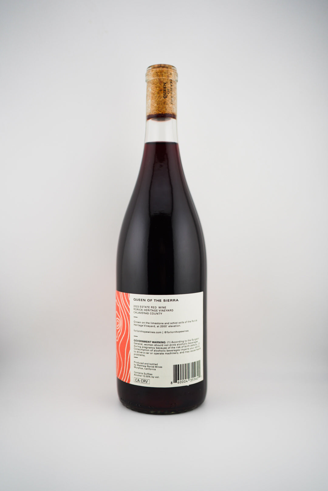 Forlorn Hope "Queen of the Sierra" Red Wine, Sierra Foothills, California 2023