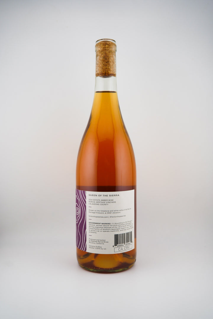 Forlorn Hope "Queen of the Sierra" Orange Wine, Sierra Foothills, California 2024