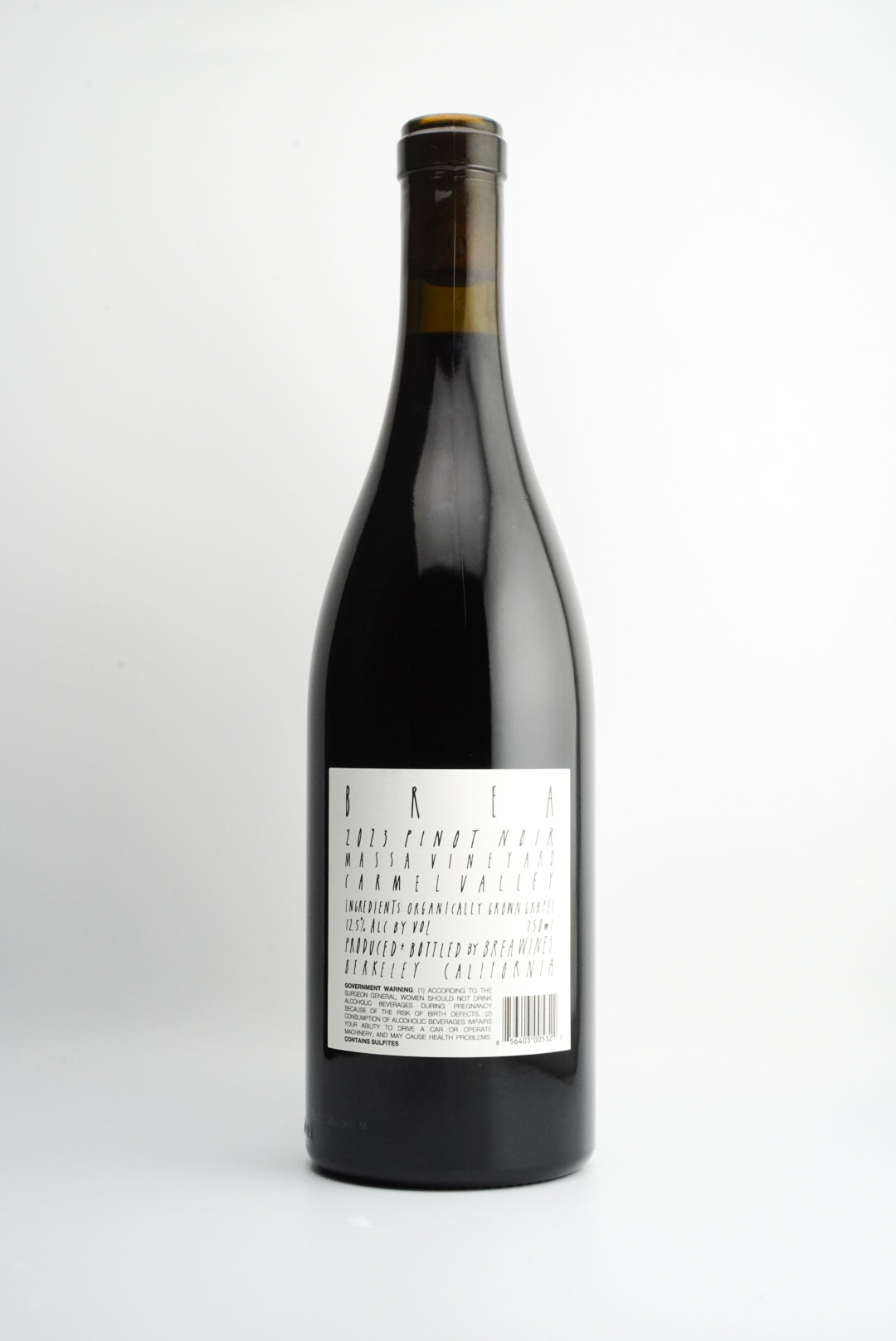 BREA Wine Co. Pinot Noir, Massa Vineyard, Central Coast, California 2023