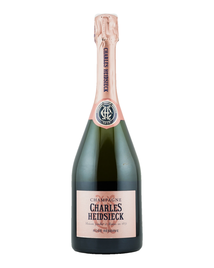 Bottle of Charles Heidsieck rose champagne