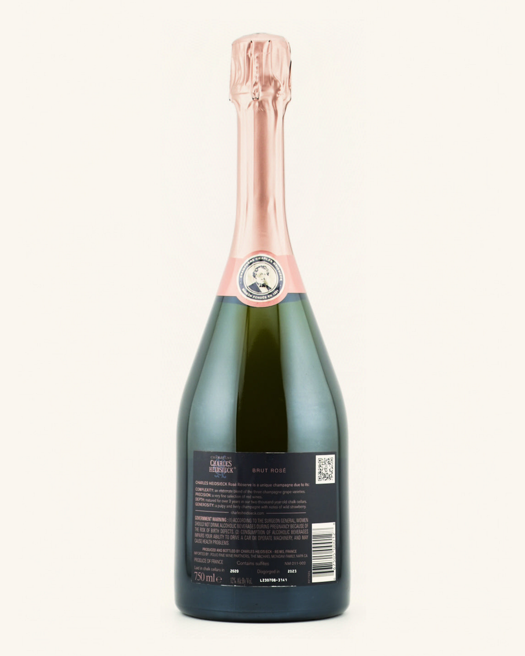 Bottle of Charles Heidsieck Brut Rosé Reserve Champagne NV