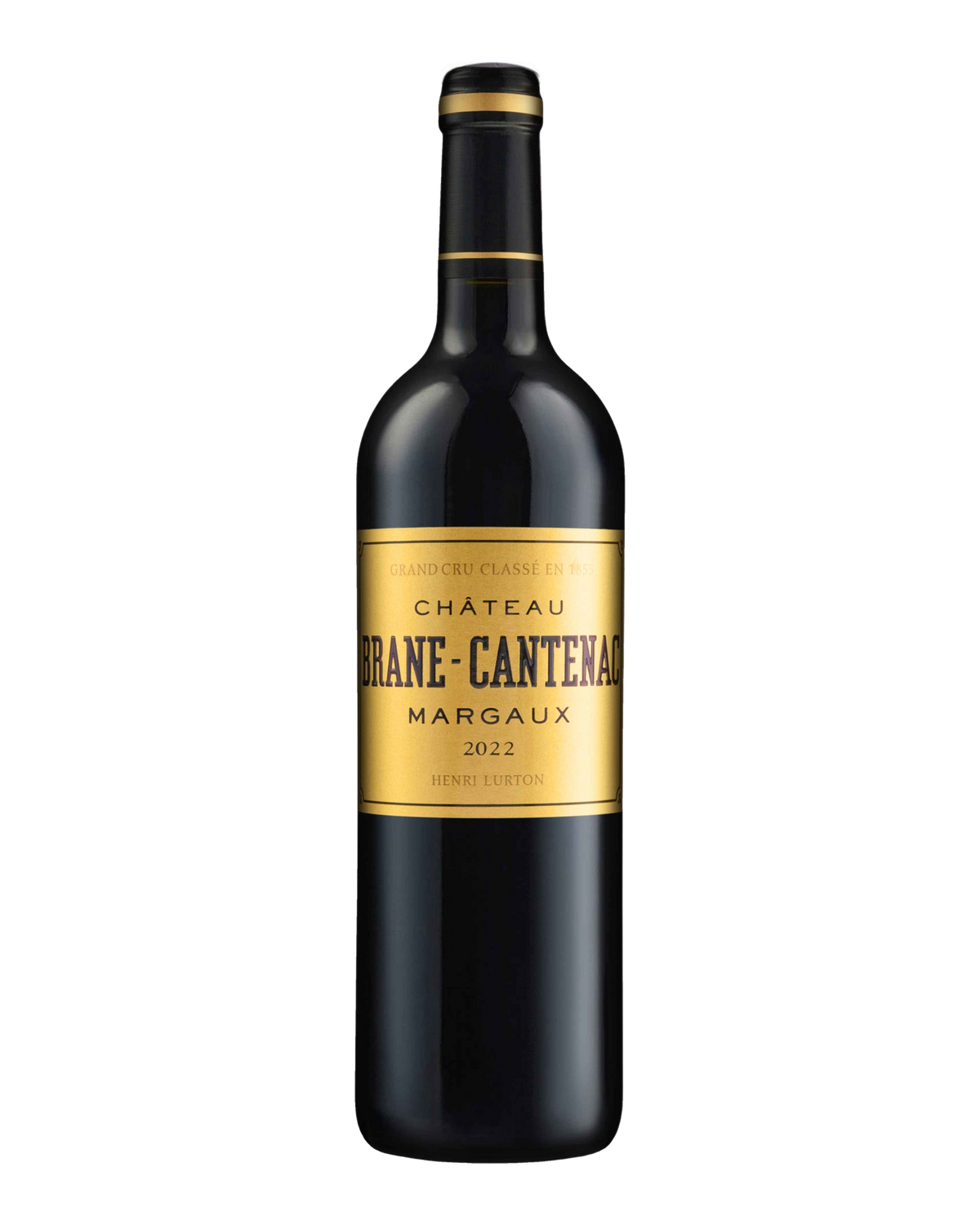Bottle of Château Brane-Cantenac, Margaux, Bordeaux, France 2022