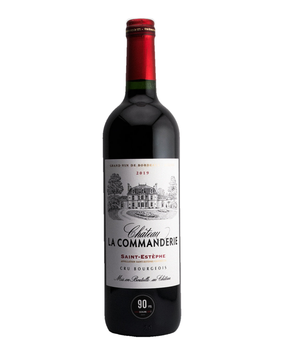 Bottle of Château La Commanderie Saint Estèphe Cru Bourgeois, Bordeaux, France 2019