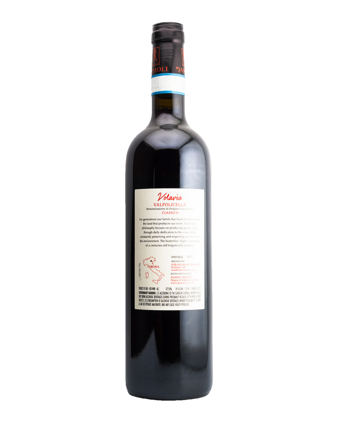 Bottle of Damoli Negrar "Volavia", Valpolicella Classico DOC, Italy 2022