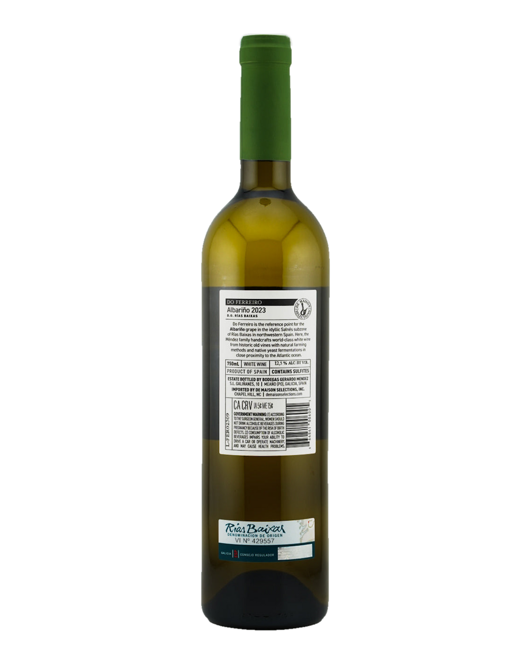 Bottle of Do Ferreiro Albariño Rías Baixas, Spain, 2023