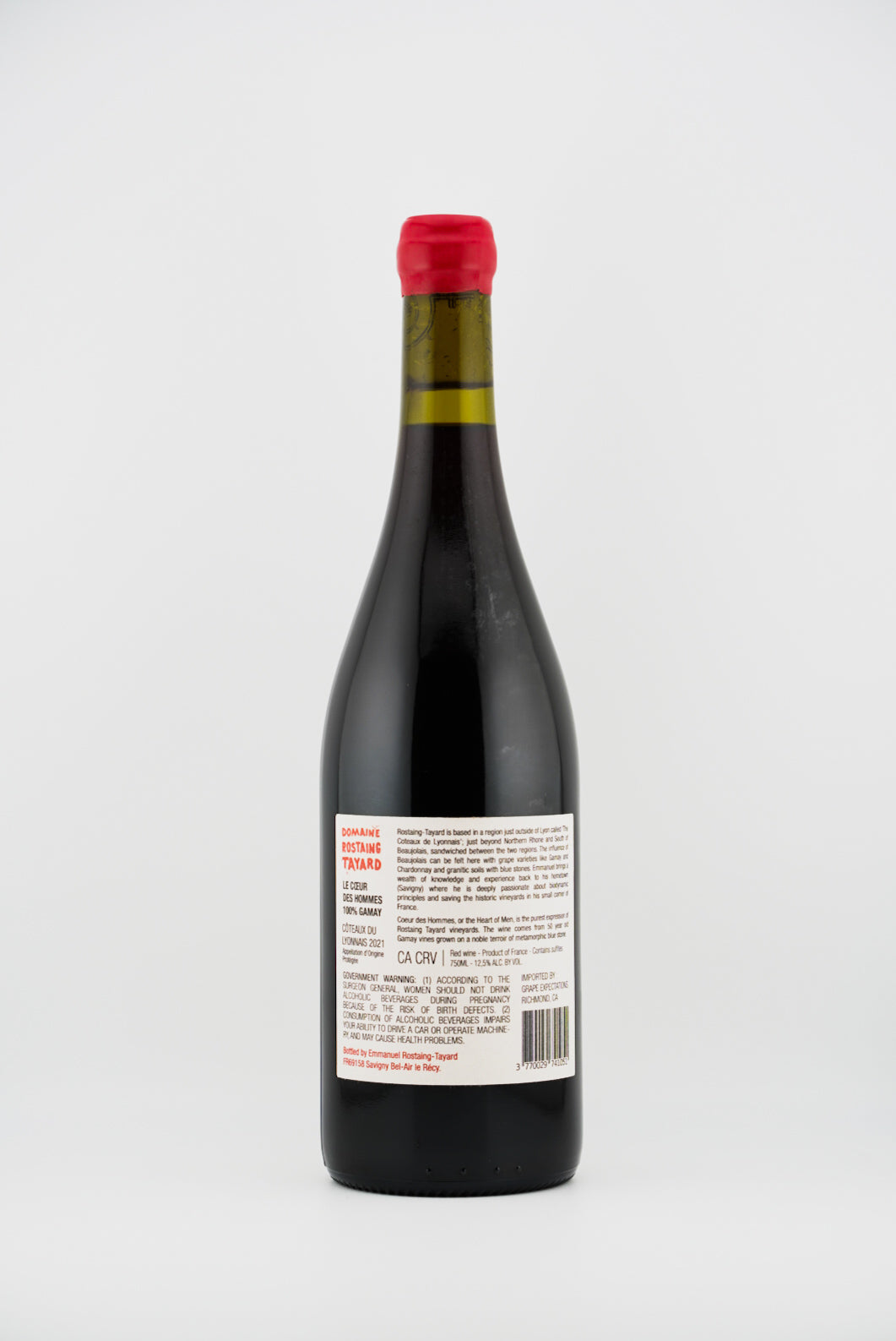 Domaine Rostaing-Tayard "Le Coeur des Hommes" Côteaux du Lyonnais IGP, France, 2021