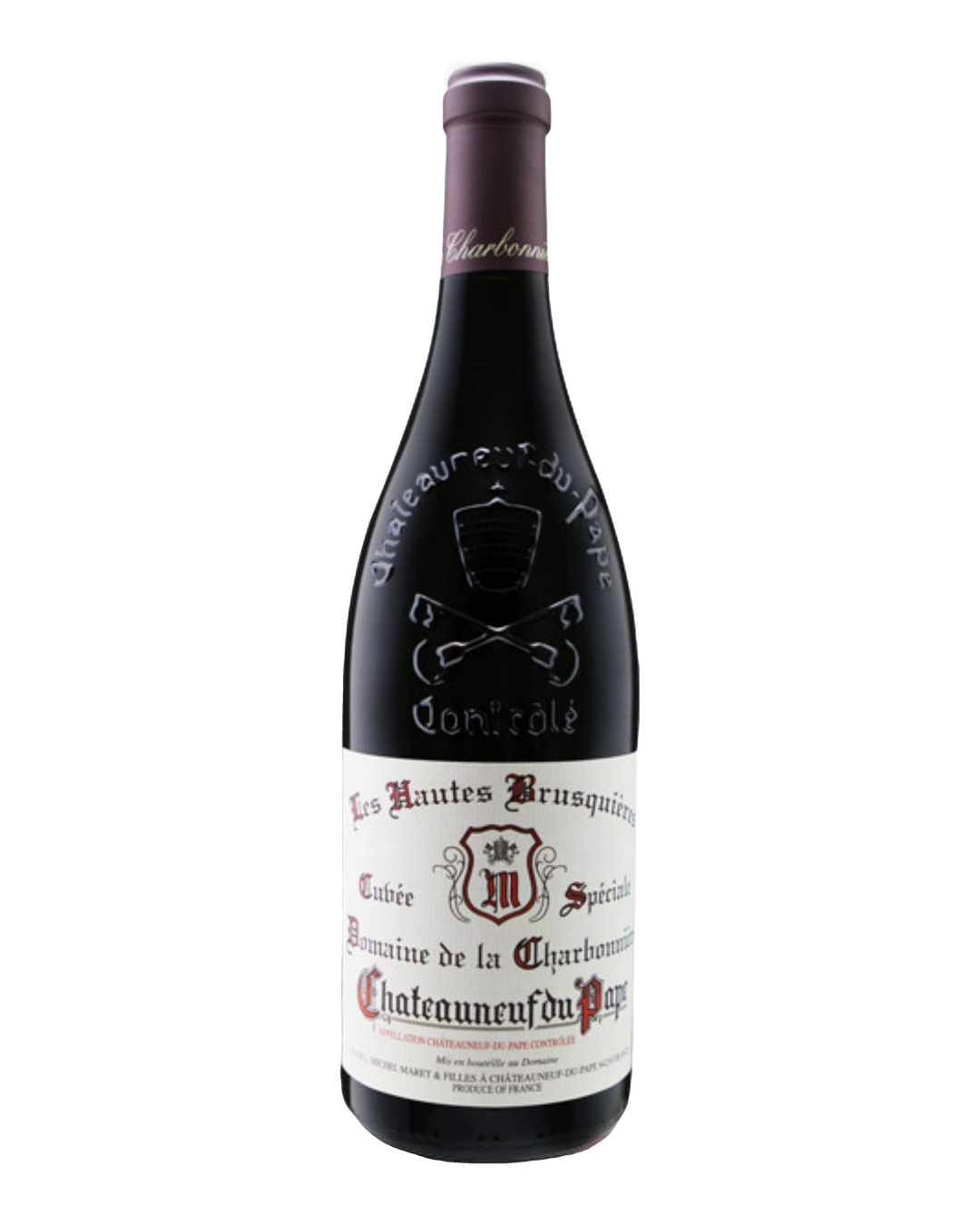 Bottle of Domaine de la Charbonnière “Cuvee Hautes Brusquieres”, Chateauneuf-du-Pape Rouge 2012