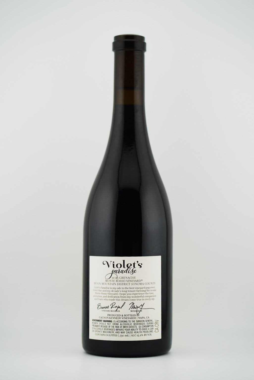 Violet's Paradise Grenache, Monte Rosso Vineyard, Sonoma Valley, California 2023