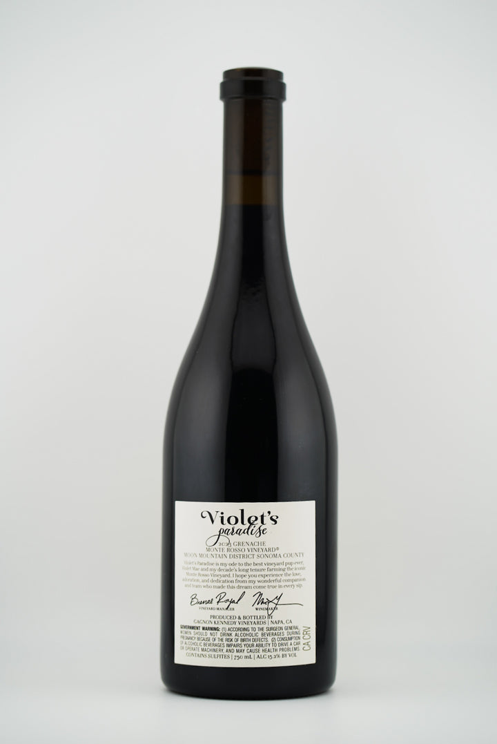 Violet's Paradise Grenache, Monte Rosso Vineyard, Sonoma Valley, California 2023