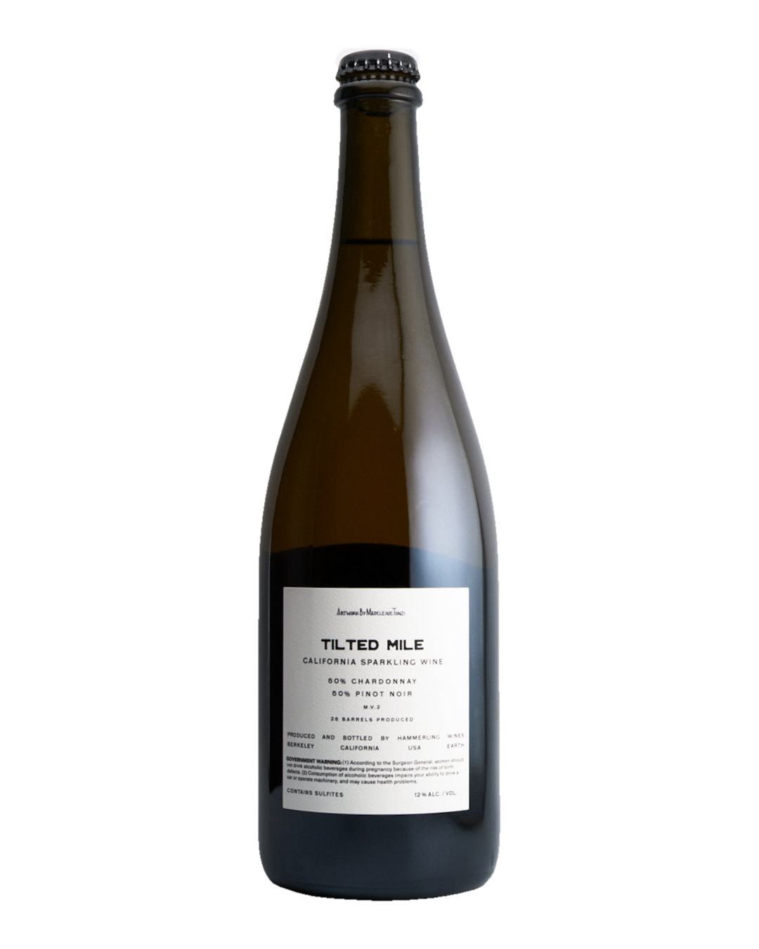 Bottle of Hammerling  Wines "Tilted Mile" Sparkling Wine, California NV