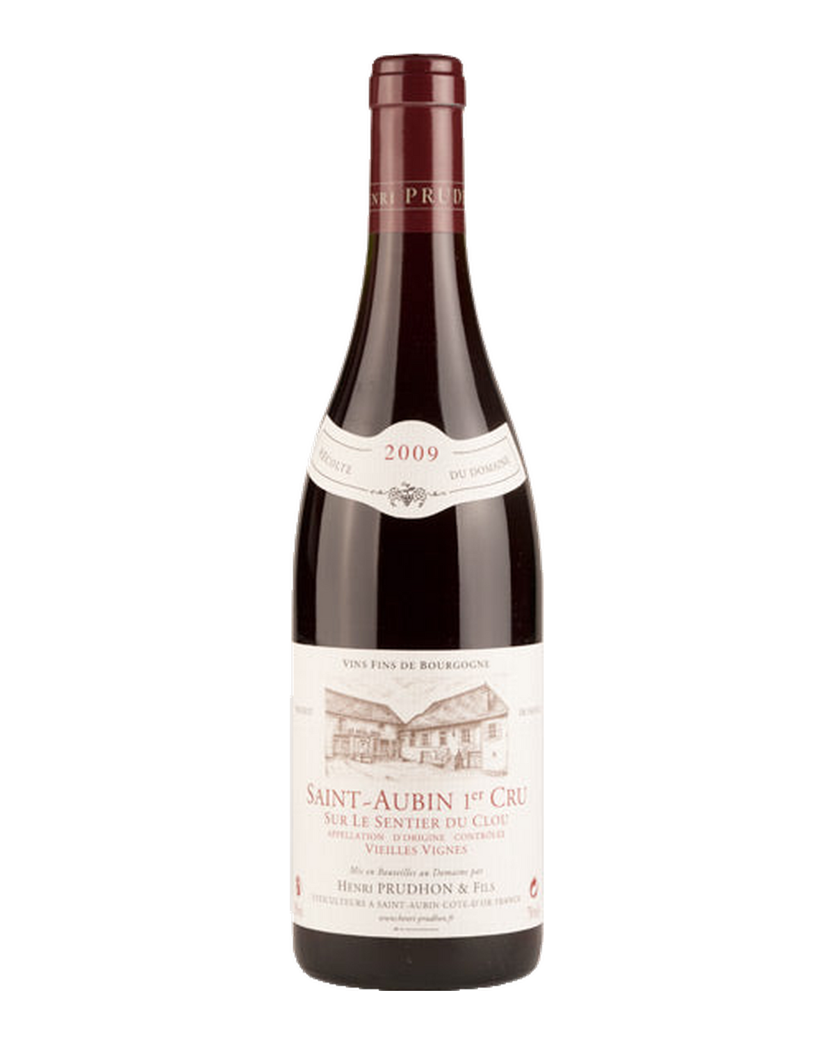 Bottle of Henri Prudhon & Fils Saint-Aubin Rouge 1er Cru 'Sur le Sentier du Clou' Vieilles Vignes, Burgundy, France 2021