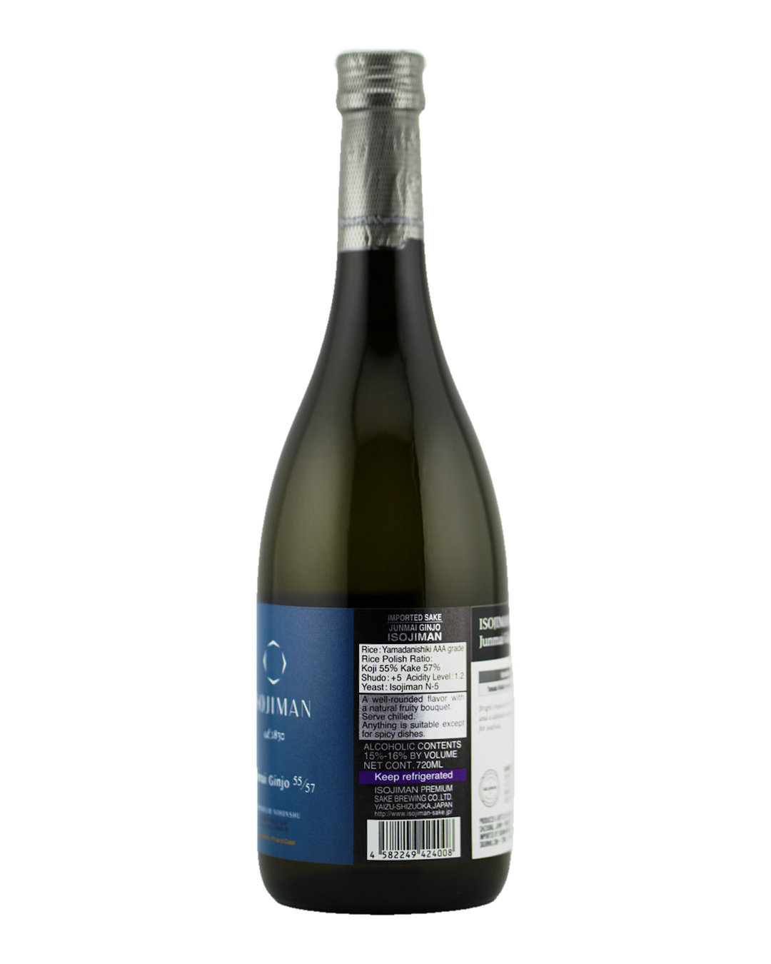 Bottle of Isojiman “Pride of the Seashore”, Junmai Ginjo Sake, Shizuoka, Japan