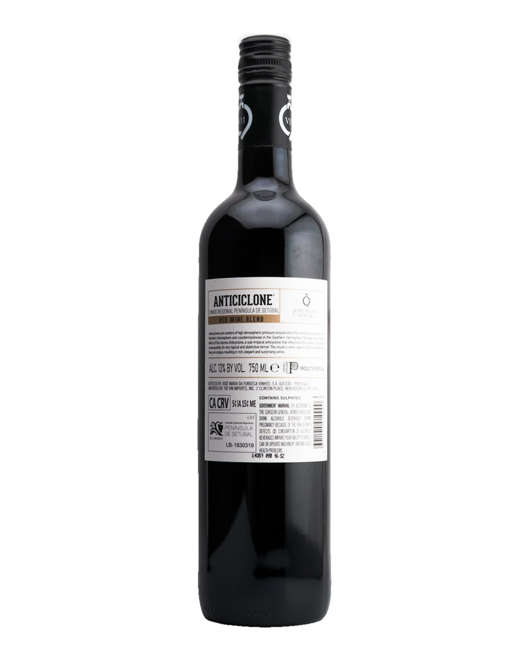 Bottle of José Maria da Fonseca "Anticiclone" Península de Setúbal IGP, Portugal 2022
