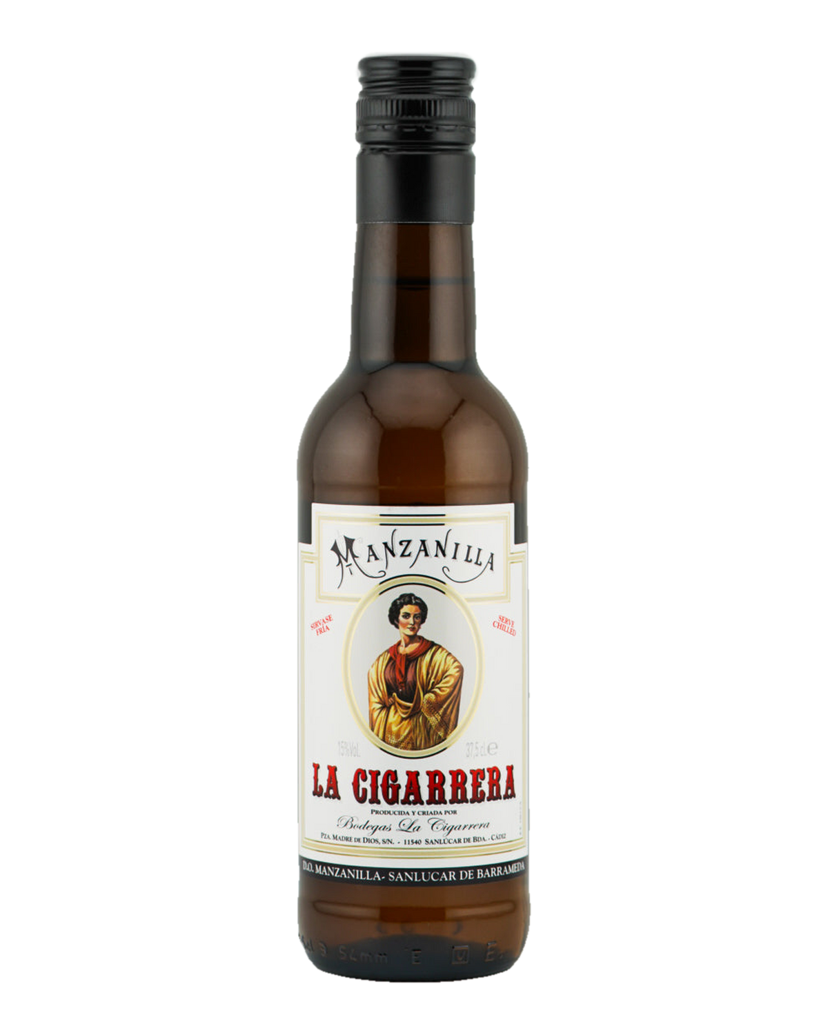 Bottle of La Cigarrera Manzanilla Sherry, Sanlúcar de Barrameda, Jerez, Spain (375ml) NV