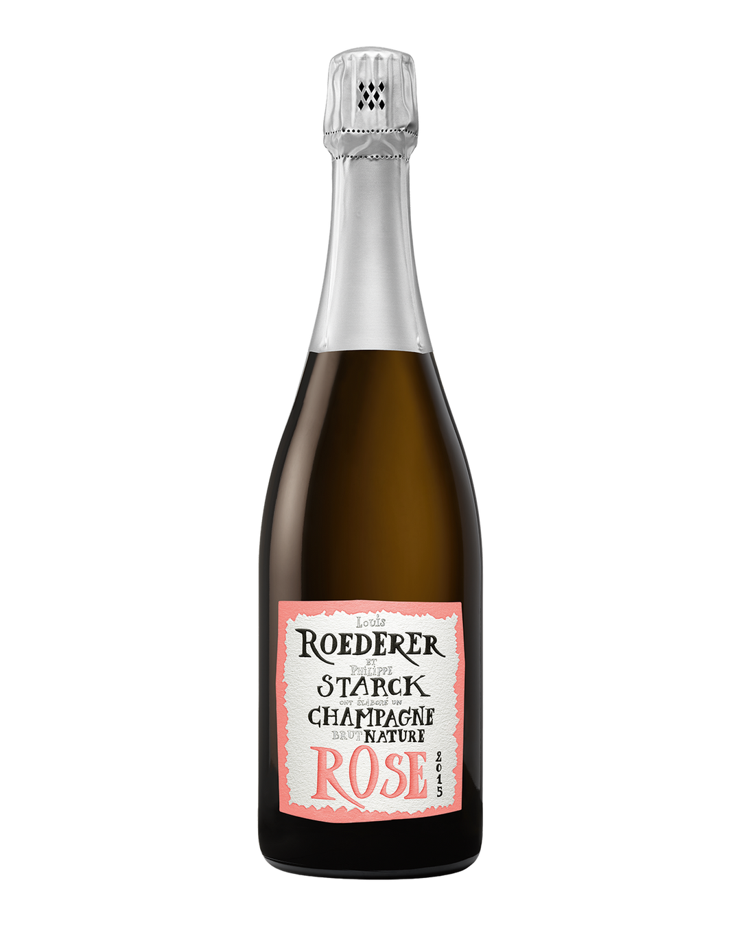 Bottle of Louis Roederer &amp; Philippe Starck Brut Nature Rosé, Champagne, France 2015