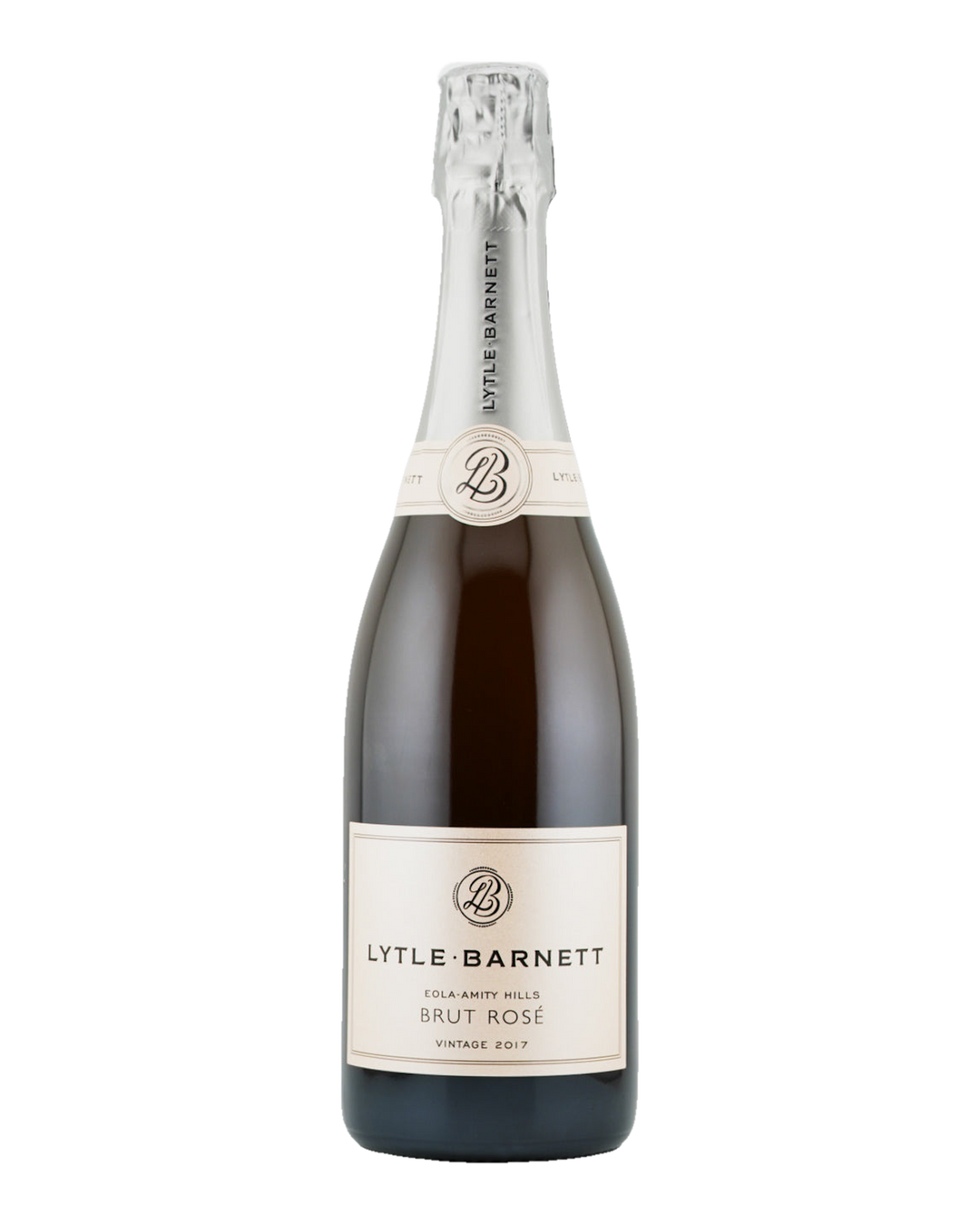 Bottle of Lyttle-Barnett Brut Rosé sparkling wine