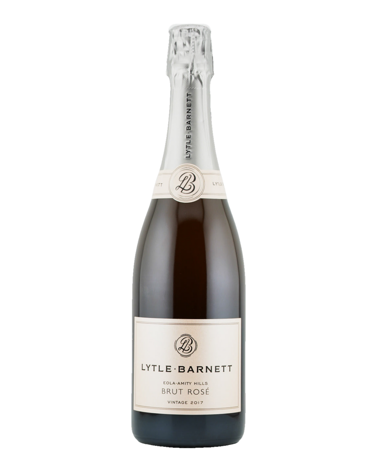 Bottle of Lyttle-Barnett Brut Rosé sparkling wine