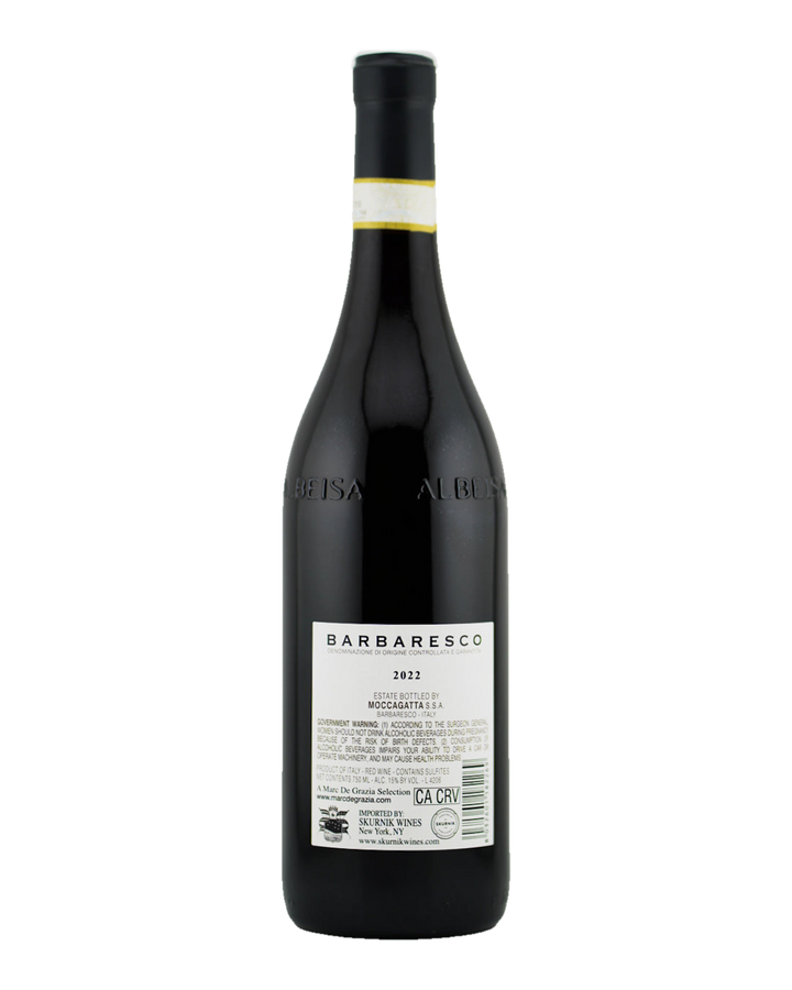Bottle of Moccagatta Barbaresco DOCG, Piedmont, Italy 2022