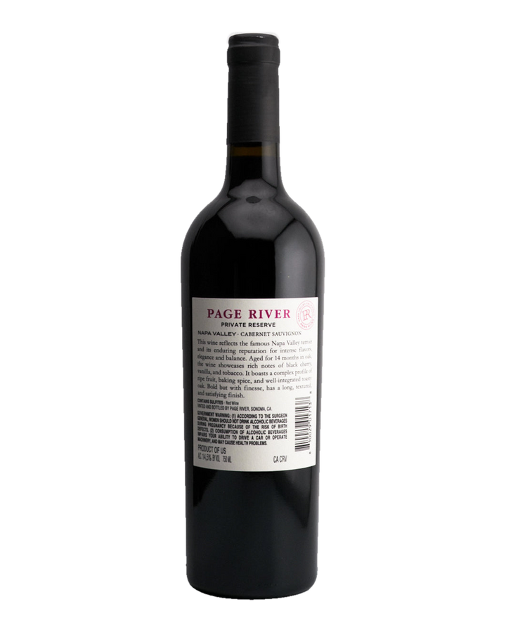 Bottle of Page River "Private Reserve" Cabernet Sauvignon, Napa Valley, California 2022