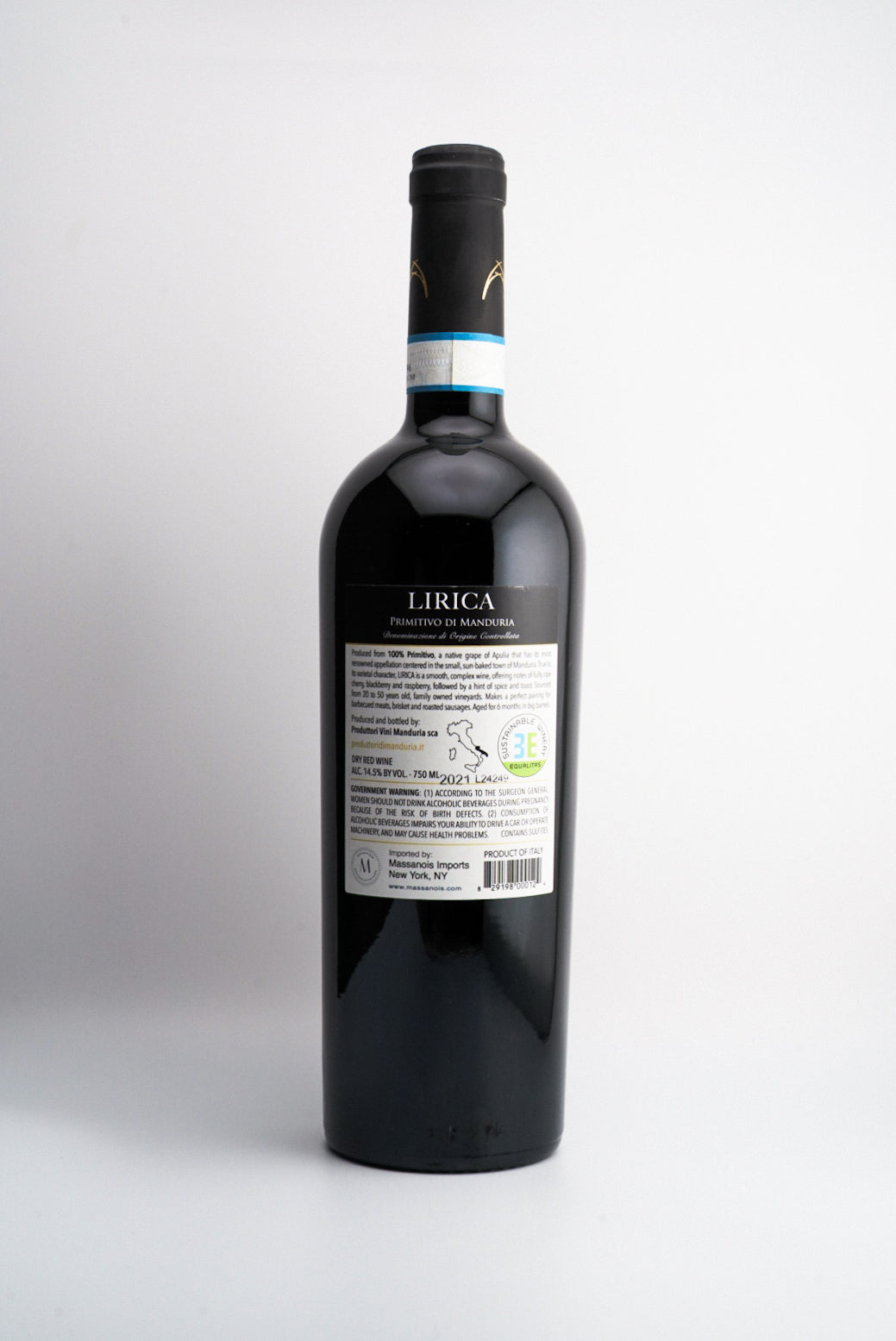 Produttori Di Manduria "Lirica" Primitivo di Manduria DOC, Puglia, Italy 2022