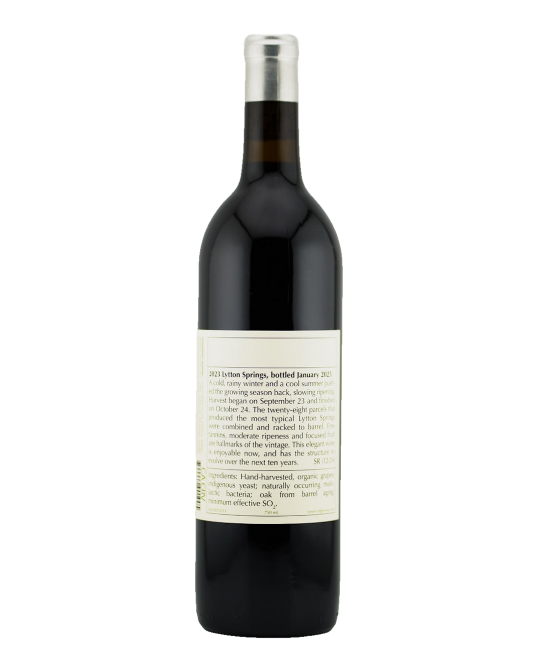 Bottle of Ridge Vineyards Lytton Springs, Dry Creek Valley, California 2023