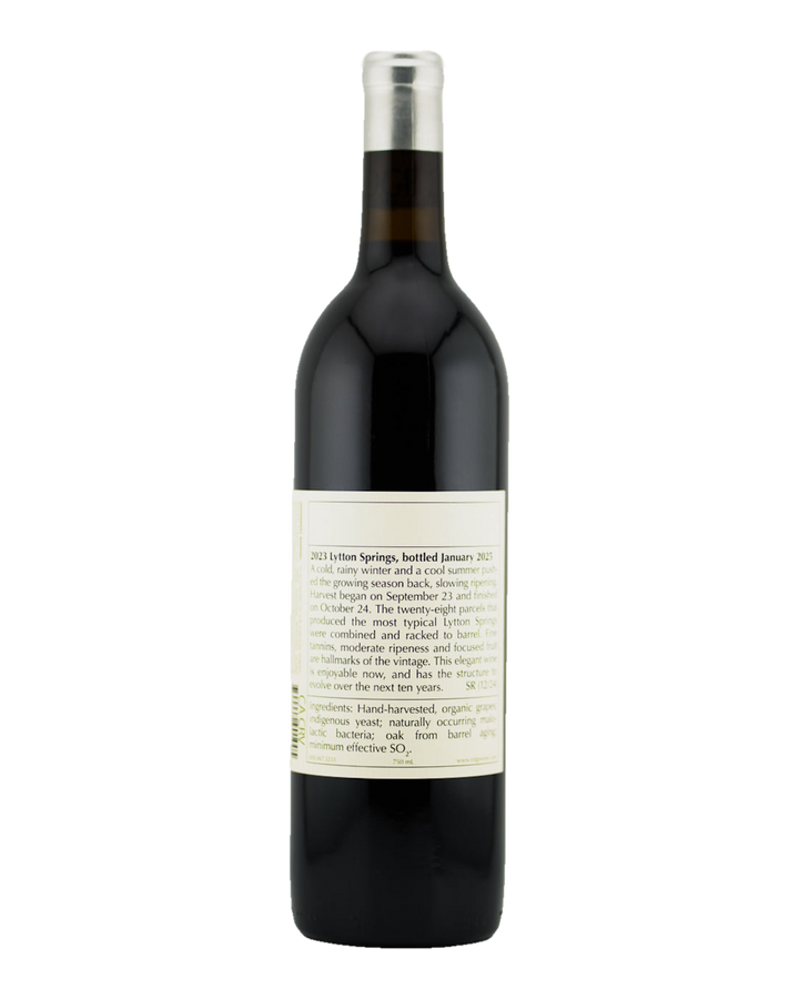 Bottle of Ridge Vineyards Lytton Springs, Dry Creek Valley, California 2023