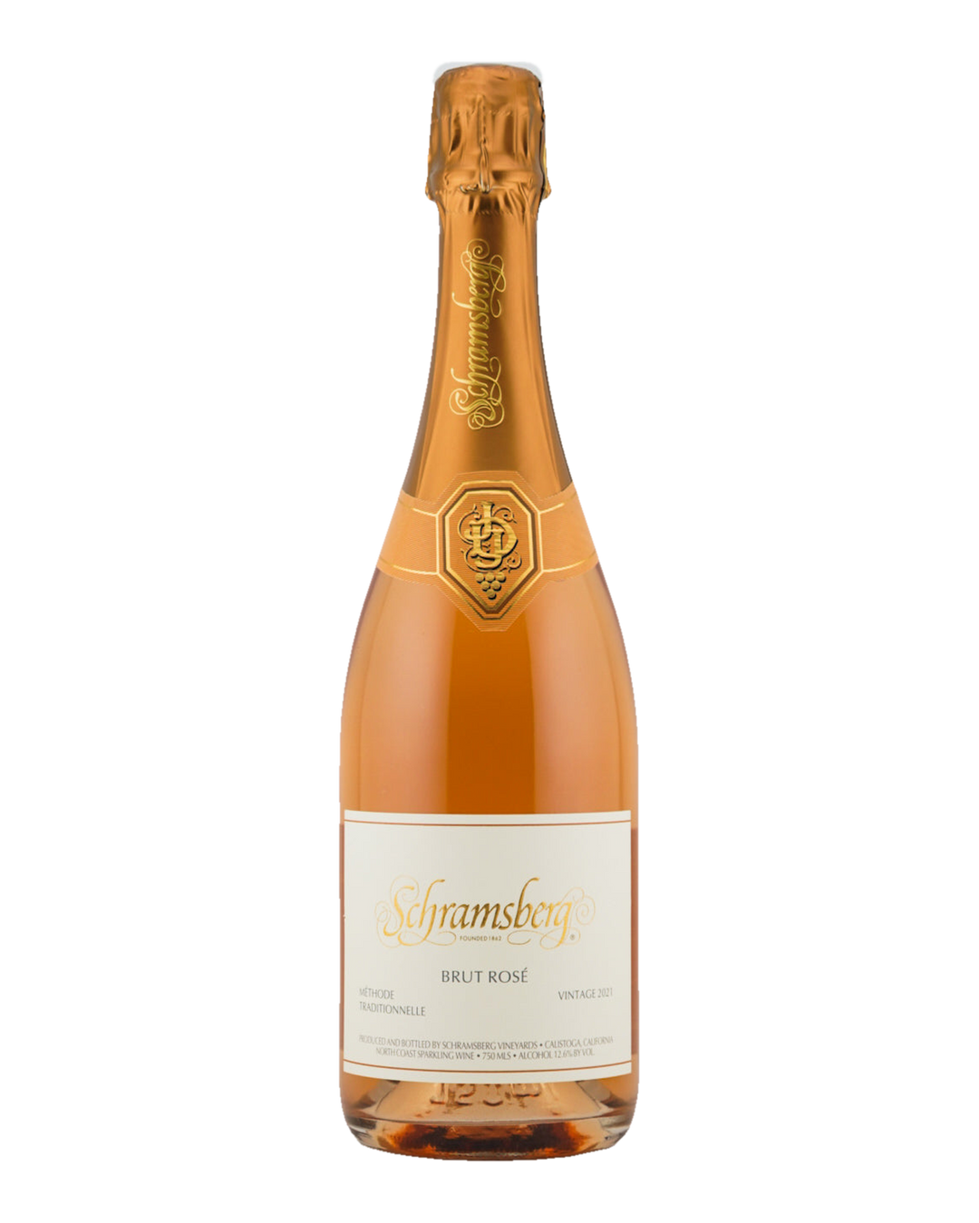 Bottle of Schramsberg Brut Rosé sparkling wine from napa california