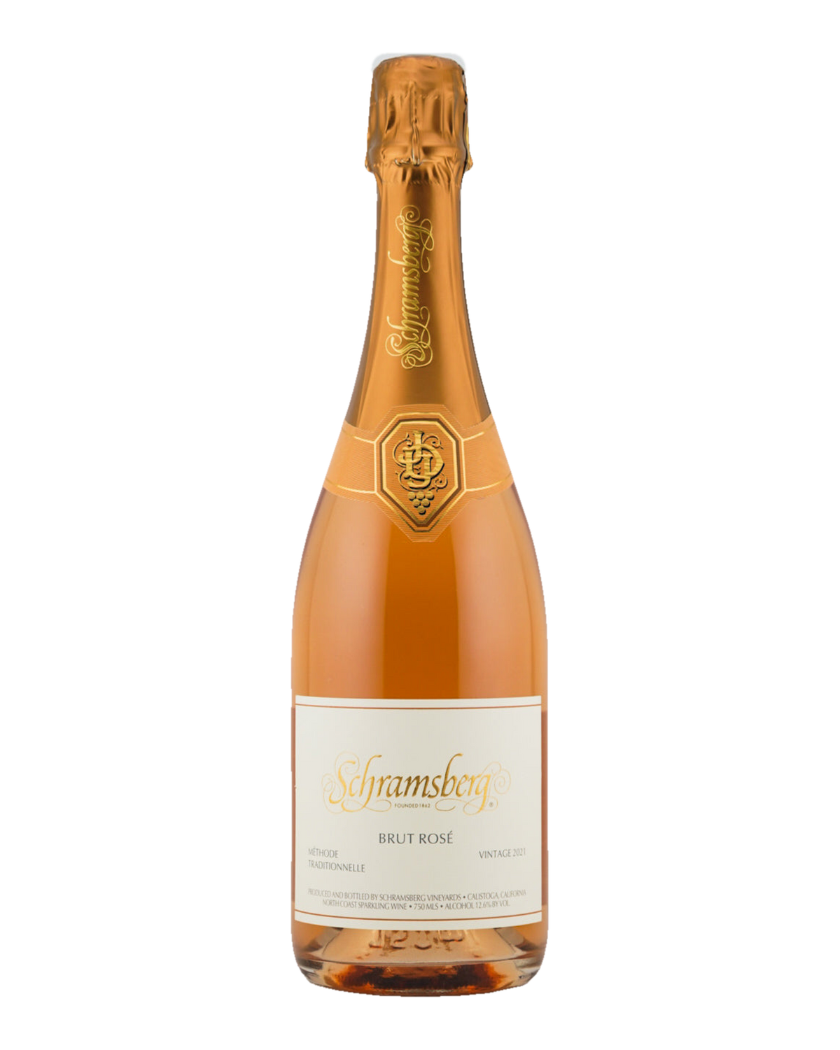 Bottle of Schramsberg Brut Rosé sparkling wine from napa california