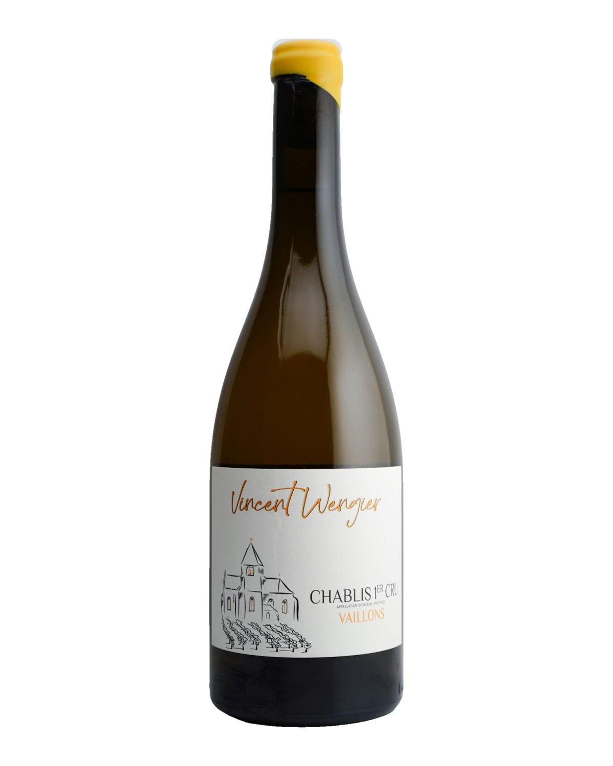 Bottle of 2022 Vincent Wengier Chablis 1er Cru "Vaillons", Burgundy, France