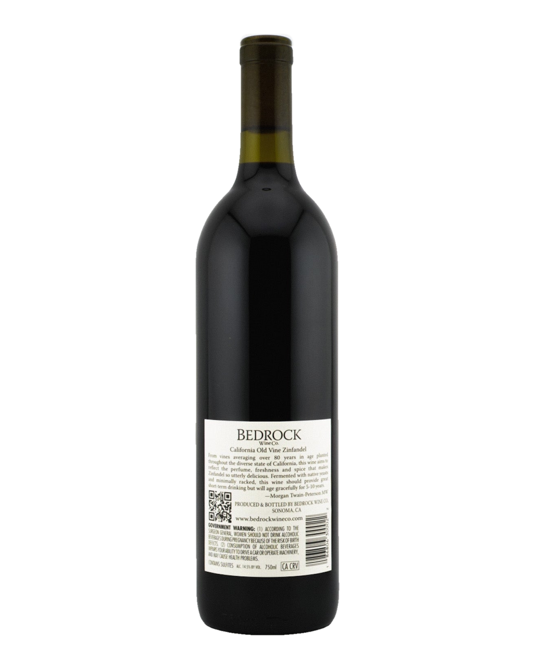 Bottle of Bedrock Wine Co. Old Vine Zinfandel, California 2023