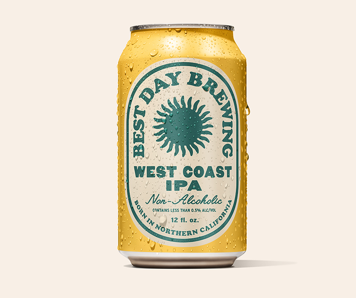 Can of Best Day Brewing West Coast IPA on a light beige background