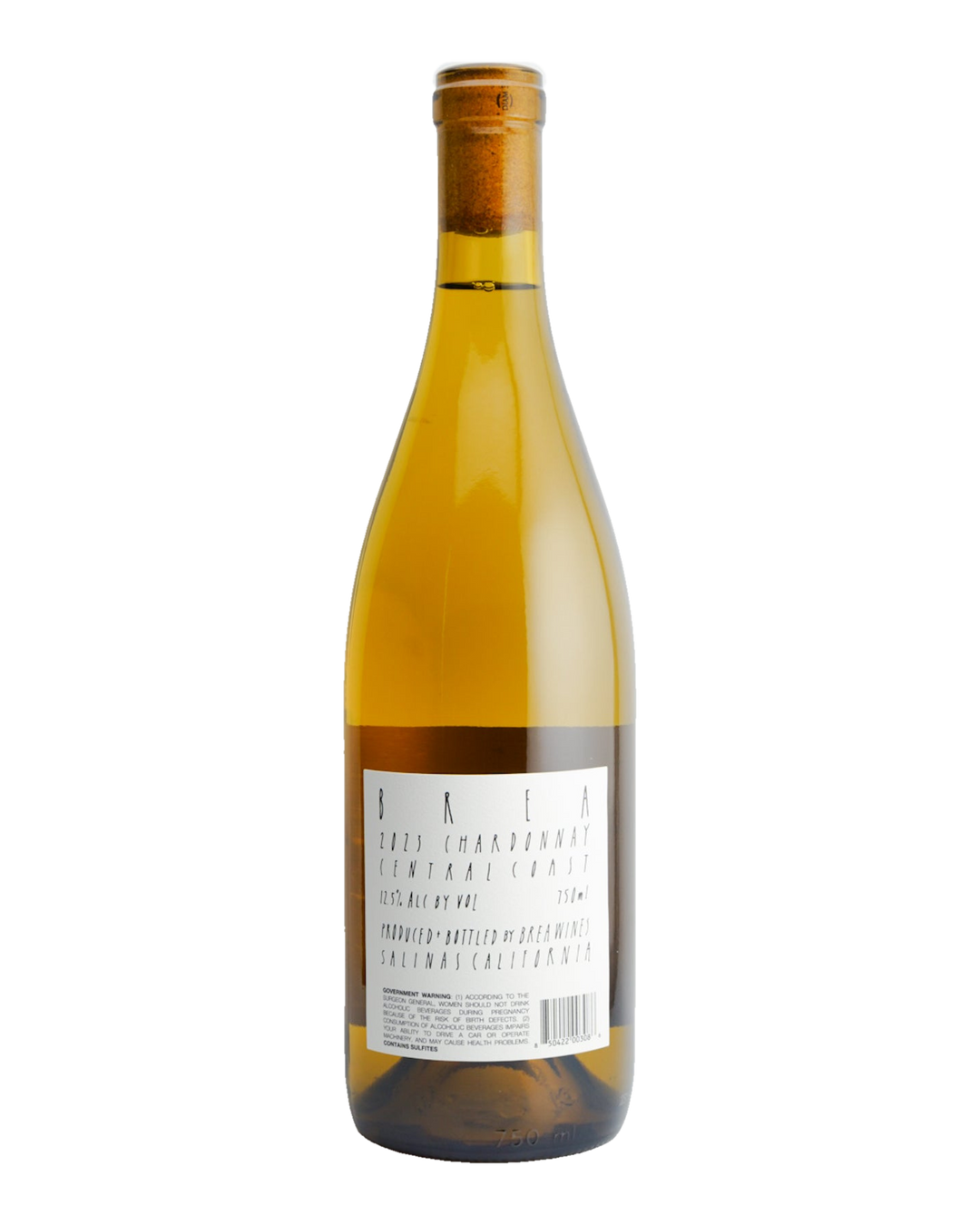 Bottle of BREA Wine Co. Chardonnay, Central Coast, California 2023