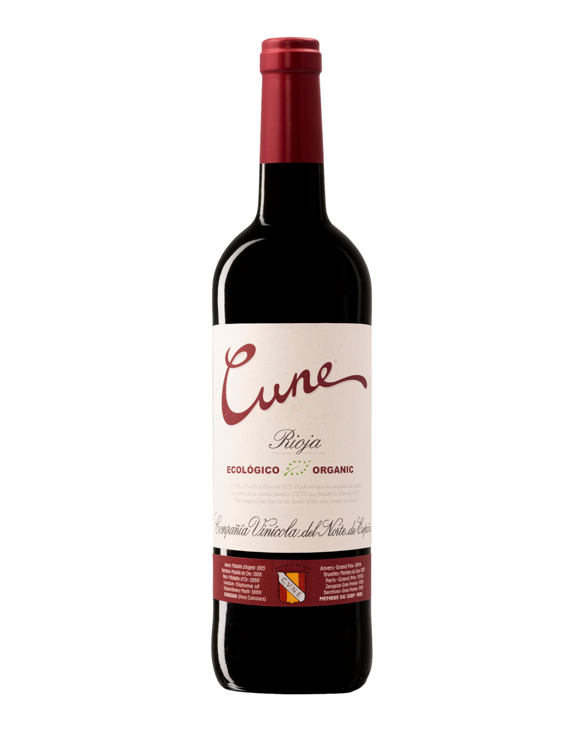 Bottle of CVNE 'Cune' Organic Tempranillo, Rioja, Spain 2024