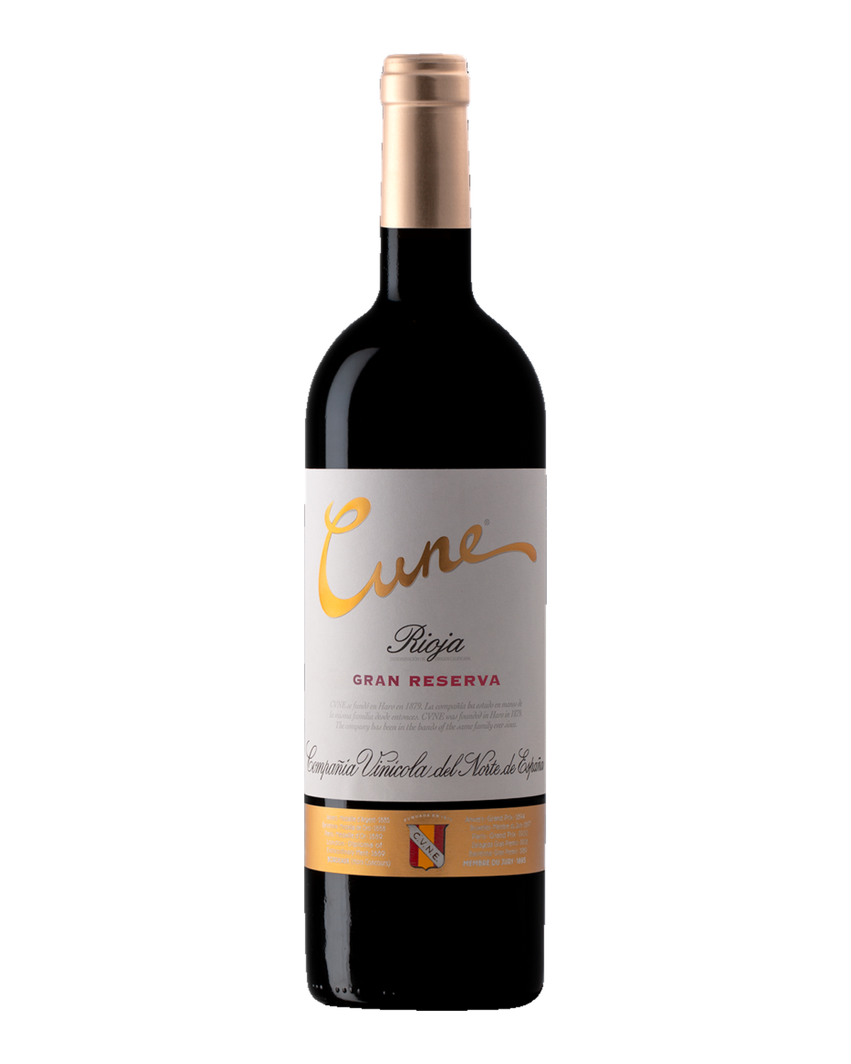 Bottle of CVNE 'Cune' Gran Reserva, Rioja, Spain 2018