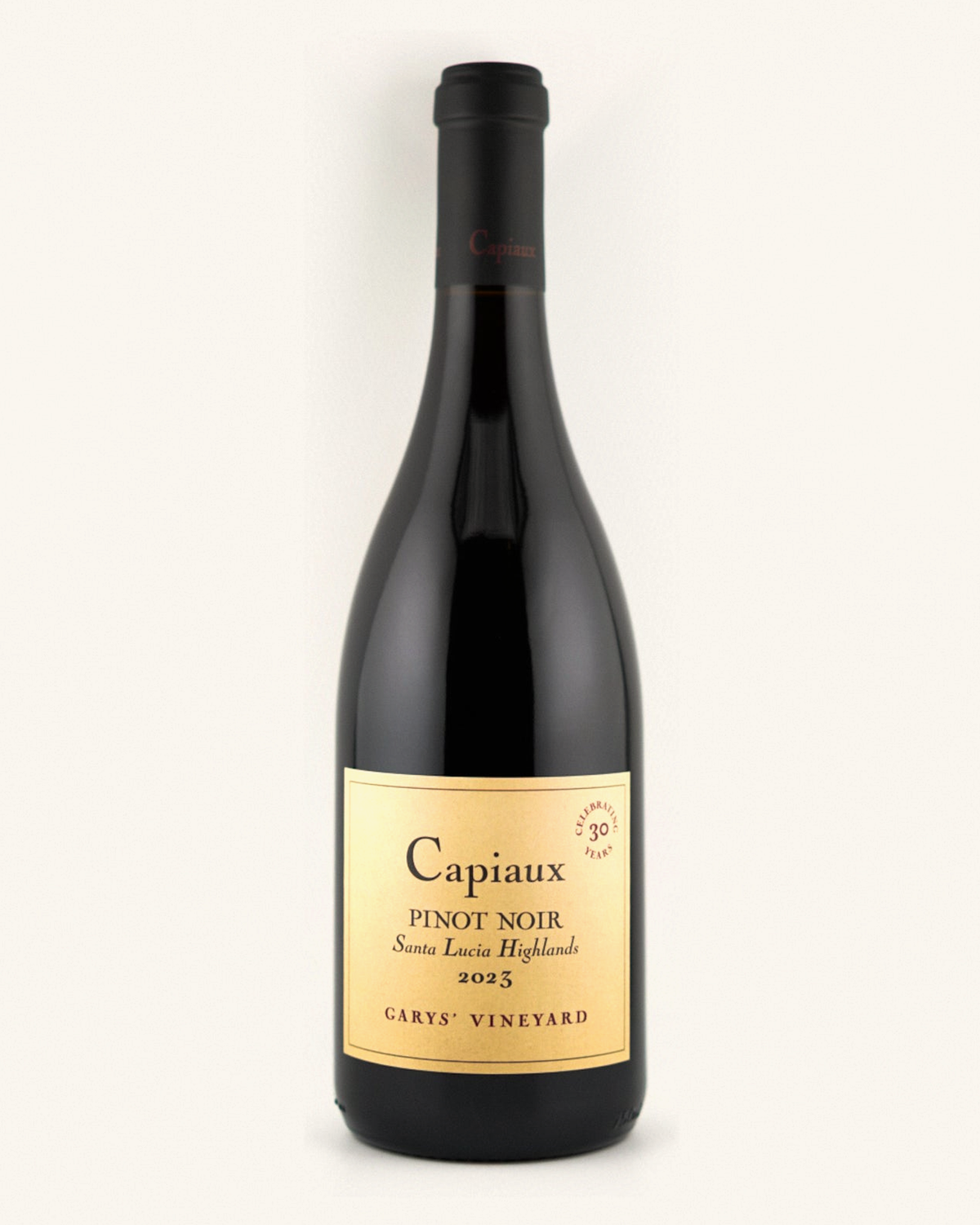 Bottle of Capiaux Cellars "Gary’s Vineyard" Pinot Noir, Santa Lucia Highlands, California 2023
