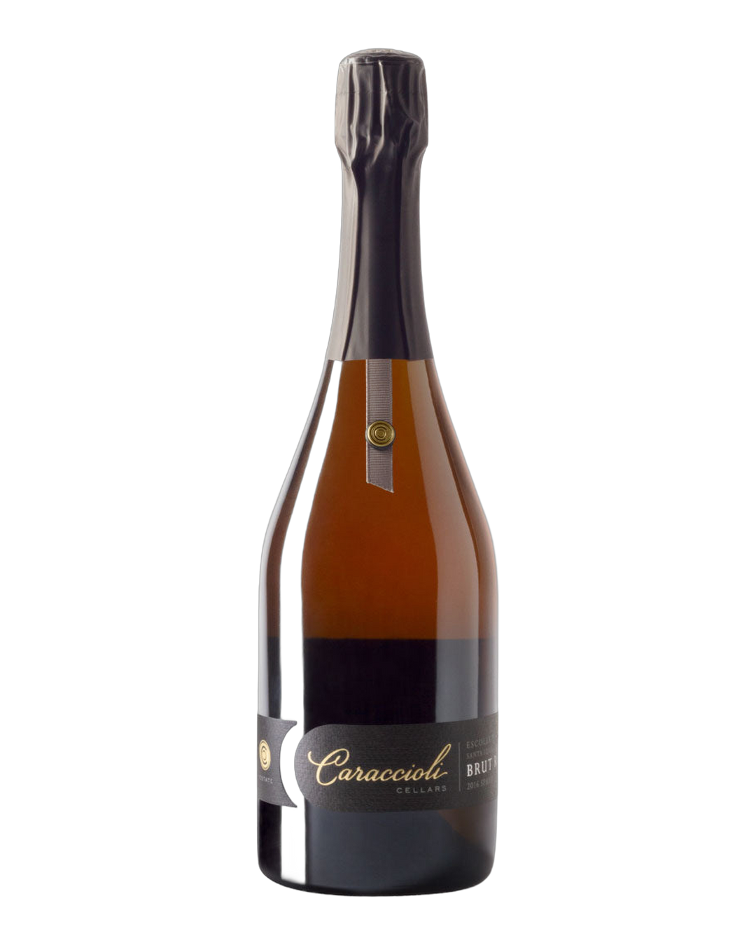 Bottle of Caraccioli Cellars Brut Rosé, Escolle Vineyard, Santa Lucia Highlands, California 2019
