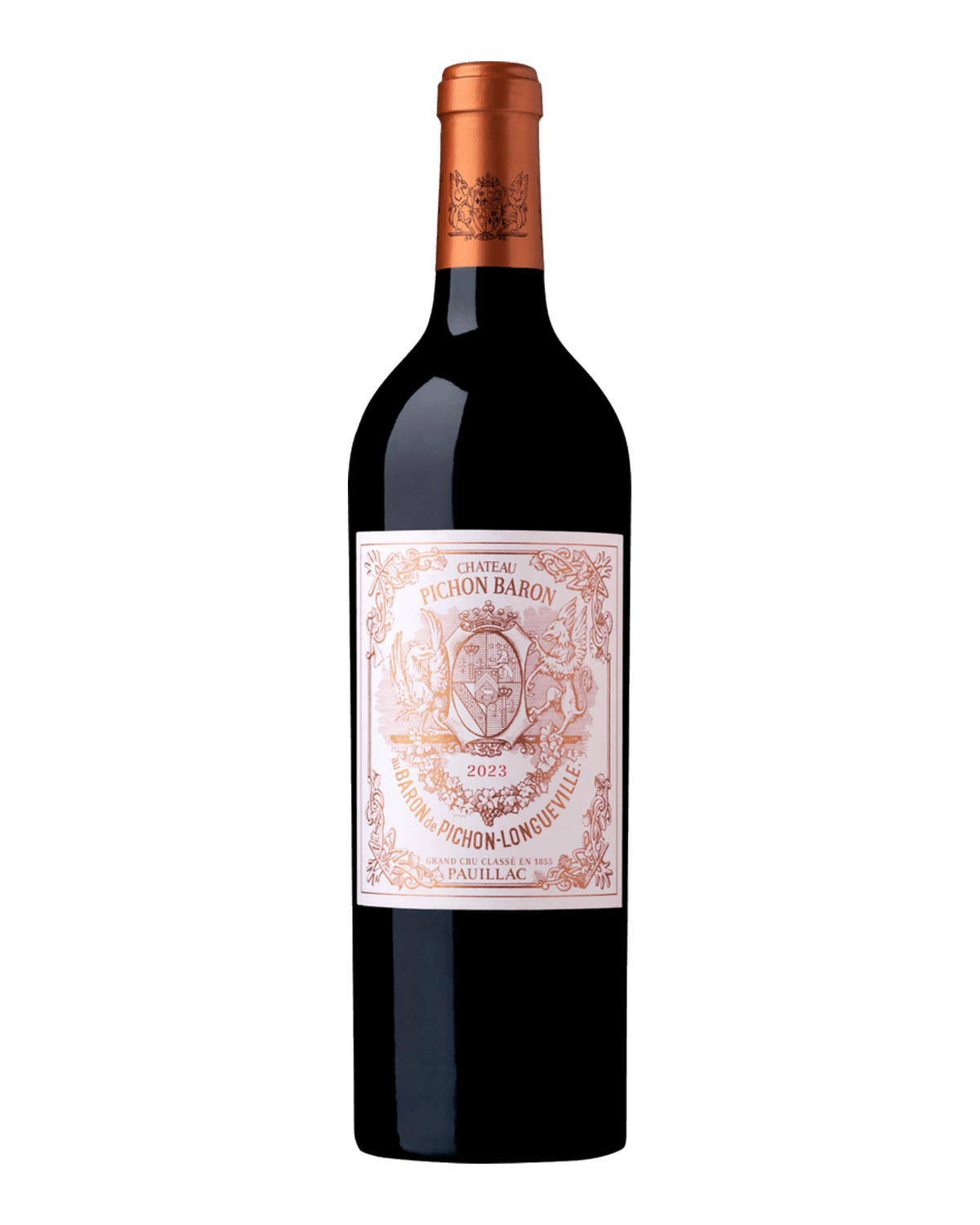 Bottle of Château Pichon Baron Pauillac, Bordeaux, France 2020