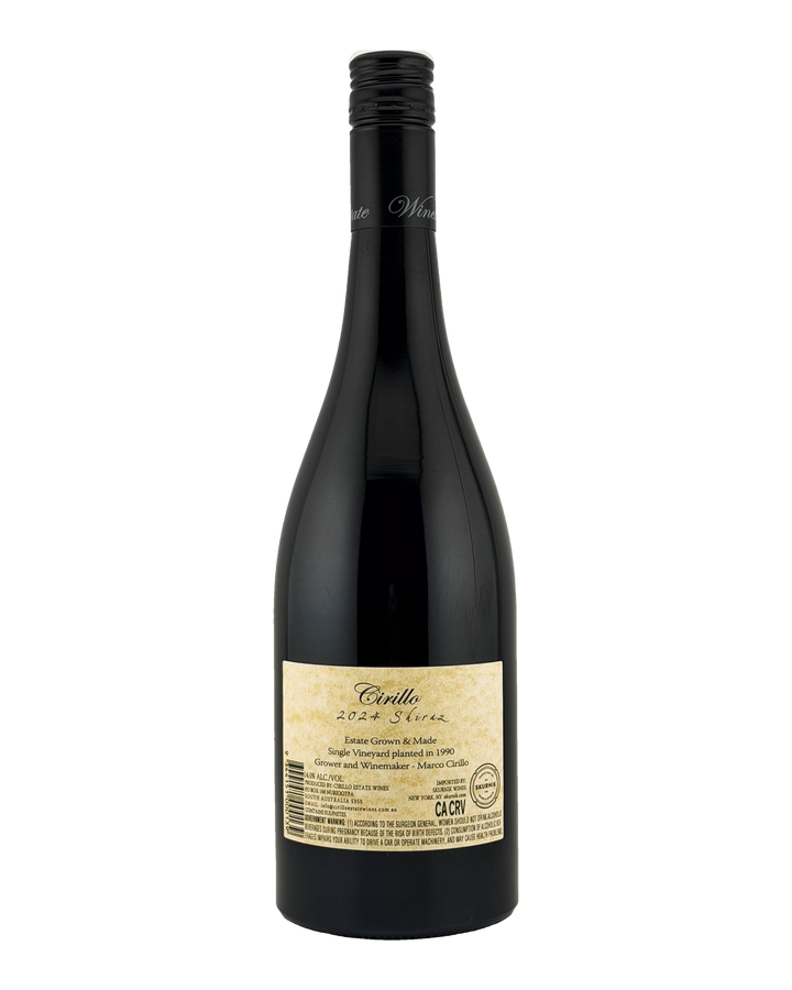 Bottle of Cirillo Single Vineyard Shiraz, Barossa Valley, South Australia 2024