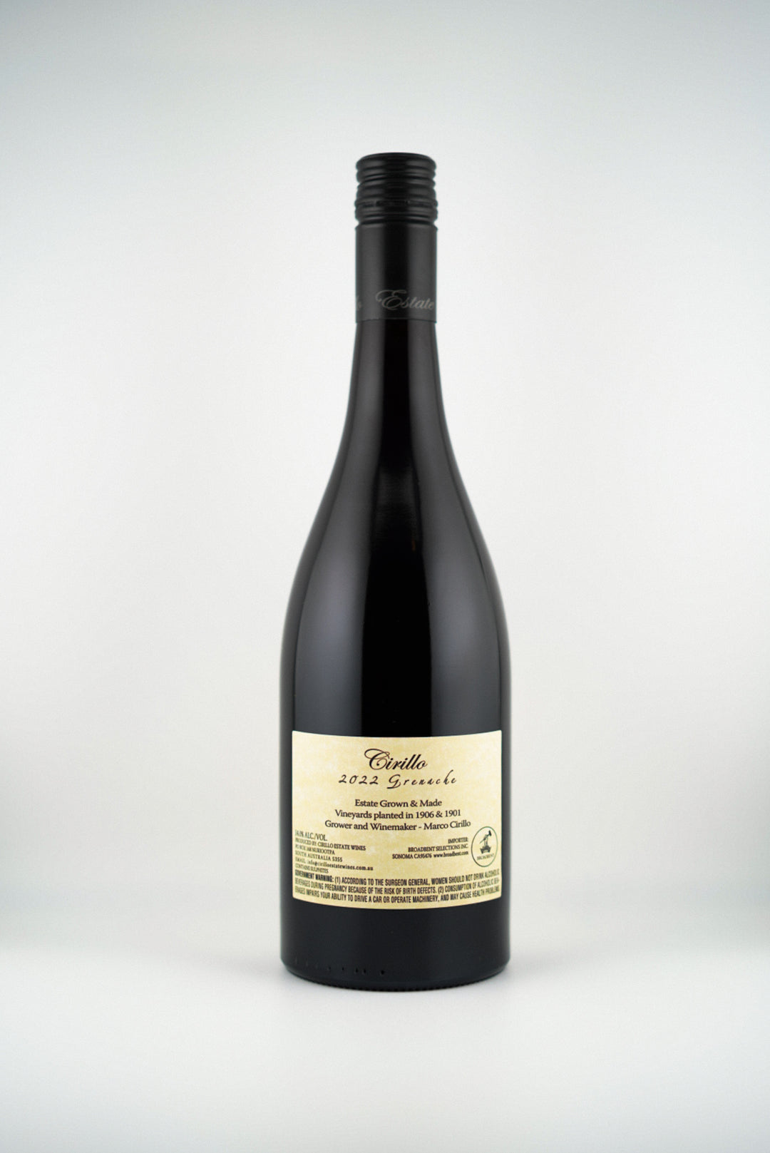 Cirillo 'The Vincent' Grenache, Barossa Valley, South Australia 2022