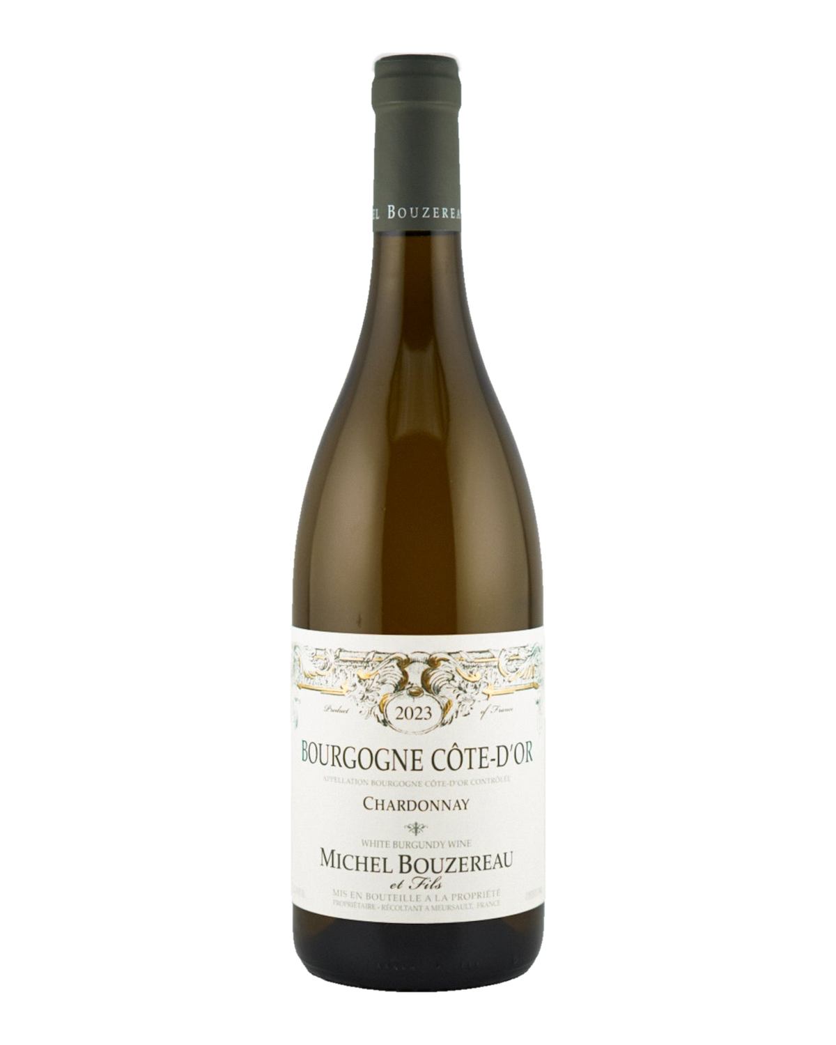 Bottle of Domaine Michel Bouzereau et Fils Cote d'Or Chardonnay, Burgundy, France 2023