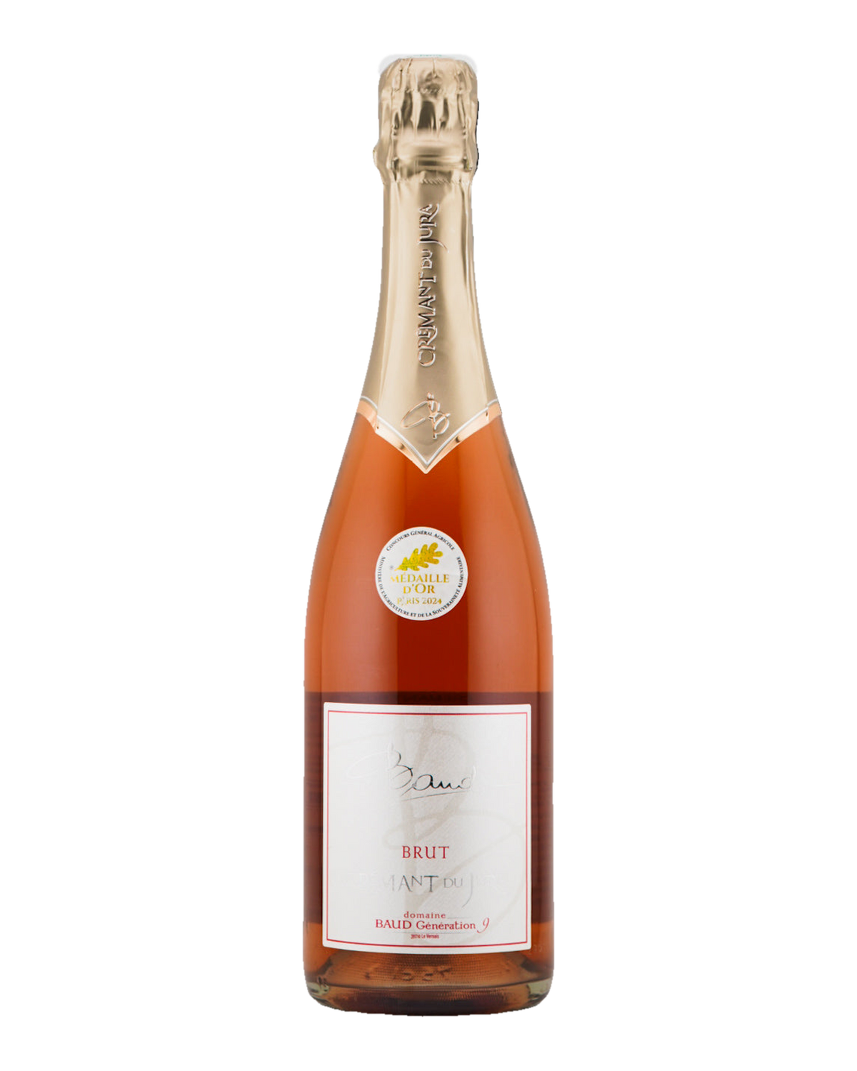 Bottle of Domaine Baud 'Génération 9' Crémant du Jura Brut Rosé, Jura, France NV